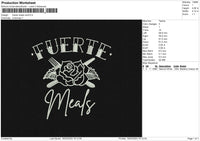 Fuerte Embroidery File 6 sizes