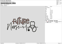 Future Nurse Embroidery File 6 sizes