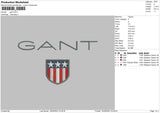 Gant Embroidery File 6 sizes