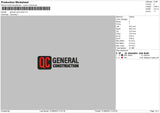 General C Embroidery File 6 sizes