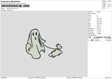 Ghost And Dog Embroidery File 6 sizes