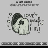 Ghost Mirror Embroidery File 6 sizes