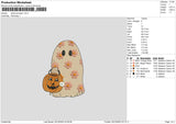 Ghost Pumpkin 23 Embroidery File 6 sizes