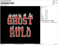 Ghost Rulo Embroidery