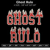 Ghost Rulo Embroidery