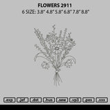 Flowers 2911 Embroidery File 6 sizes