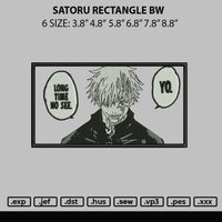 Satoru Rectangle Bw Embroidery File 6 sizes