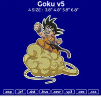 Goku V5 Embroidery