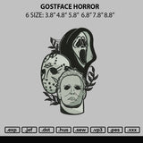 Gostface Horror Embroidery File 6 sizes