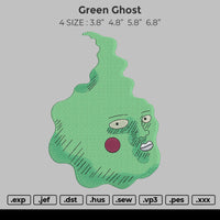 Green Ghost Embroidery