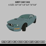 Grey Car Embroidery File 6 sizes