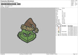 Grinch Leopard Embroidery File 6 sizes