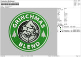 Grinchmas Blend Embroidery File 6 sizes