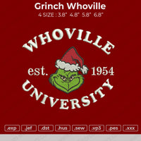 grinch whoville Embroidery