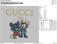 Gucci Stitch And Mickey Embroidery