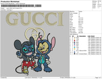 Gucci Stitch And Mickey Embroidery