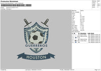 Guerreros Embroidery File 6 sizes