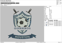 Guerreros Embroidery File 6 sizes