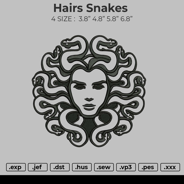 Hair Snakes Embroidery