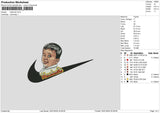 Swoosh Hasbulla Embroidery File 6 sizes