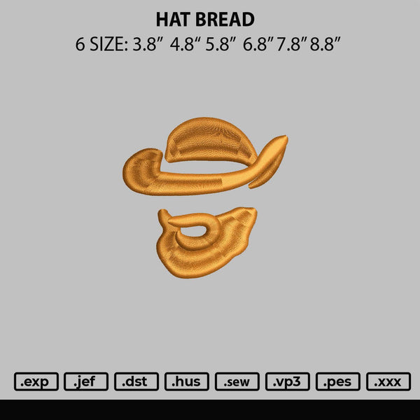 Hat Beard Embroidery File 6 sizes