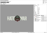 Hatewartext Embroidery File 6 sizes