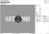 Hatewartext Embroidery File 6 sizes