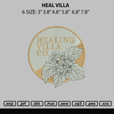 Heal Villa Embroidery File 6 sizes