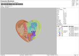 Heart Fullcolor Embroidery File 6 sizes