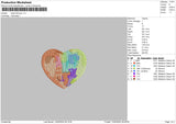 Heart Fullcolor Embroidery File 6 sizes