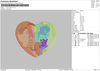 Heart Fullcolor Embroidery File 6 sizes