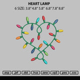 Heart Lamp Embroider File 6 sizes