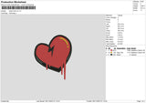 Heart Melt V2 Embroidery File 6 sizes