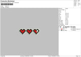 Hearts 0702 Embroidery File 6 sizes