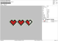 Hearts 0702 Embroidery File 6 sizes