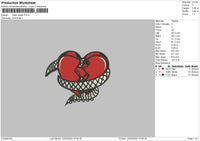 Heart 1203 Embroidery File 6 sizes