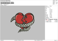 Heart 1203 Embroidery File 6 sizes