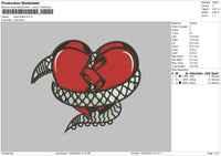 Heart 1203 Embroidery File 6 sizes