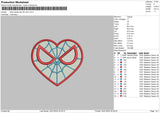 Heart Spider Fill Embroidery File 6 sizes