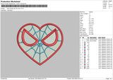 Heart Spider Fill Embroidery File 6 sizes