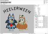 Heelerpumpkin Embroidery File 6 sizes
