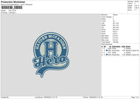 Hero Embroidery File 6 sizes