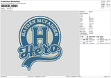 Hero Embroidery File 6 sizes