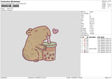 Hippo Embroidery File 6 sizes