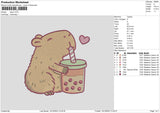 Hippo Embroidery File 6 sizes