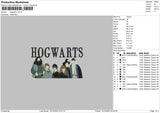 Hogwartsflat Embroidery File 6 sizes