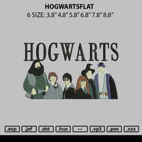 Hogwartsflat Embroidery File 6 sizes