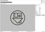 Home Icon V2 Embroidery File 6 sizes