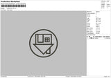 Home Icon V2 Embroidery File 6 sizes