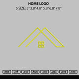 Home Logo Embroidery File 6 sizes